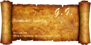 Gombás Ipoly névjegykártya